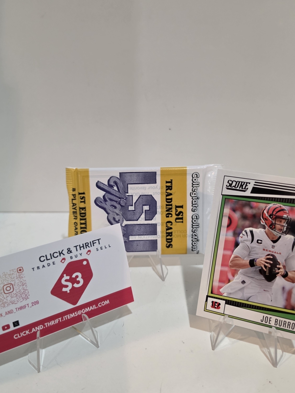2022 Score Joe Burrow Cincinnati Bengals #194 LSU FB 8 Card Set 1st Edition